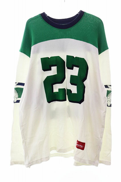 【中古】シュプリーム SUPREME 23AW BUMBLEBEE L/S FOOTBALL TOP WHITE L バンブルビー 長袖 フットボール トップ ホワイト 白 ロンT 【ブランド古着ベクトル】☆AA★260302 メンズ 【ベクトル 古着】 260302