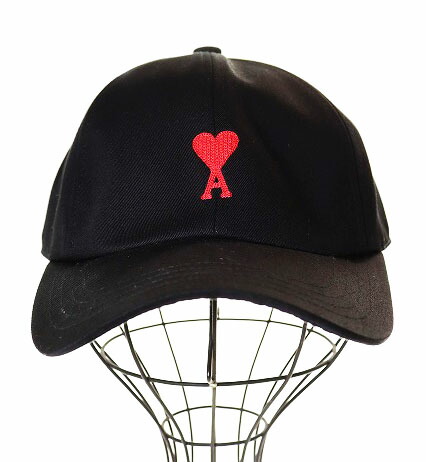 【中古】アミ アレクサンドル マテュッシ ami alexandre mattiussi AMI DE COEUR CREW CAP BLACK BFUCP213 アミ ドゥ クール ベースボール キャップ ワンポイント ハート ロゴ 刺繍 帽子 ブラック 黒 【ブランド古着ベクトル】☆AA★▲260312 メンズ 11,550円
