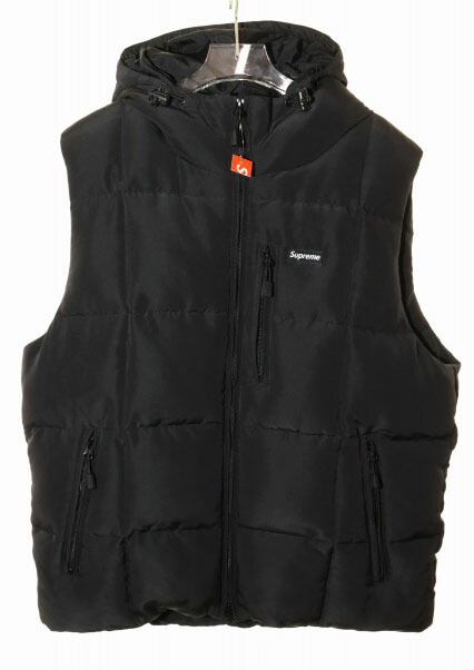 【中古】シュプリーム SUPREME 14AW IRIDESCENT PUFFY VEST BLACK L パフィー より良い 黒いこと 黒 ロゴタイプ 【ブランド名古着ベクター】☆AA★260602 メンズ 【ベクター 古着】 260602