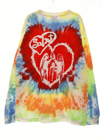 【中古】セントマイケル SAINTMICHAEL 21SS LS TEE__TIE DYE Lサイズ SM-S21-0000-010 タイダイ染 長袖 Tシャツ マルチカラー ロンT 【ブランド古着ベクトル】☆AA★ 260312 メンズ 【ベクトル 古着】 260312｜ベクトル プリマベーラ店