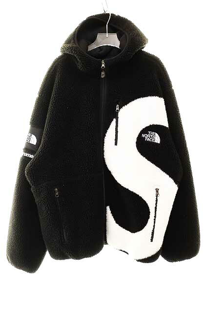 【中古】シュプリーム SUPREME × THE NORTH FACE 20AW S LOGO HOODED FLEECE JACKET BLACK XL NT62004I ザ ノース フェイス ロゴ フード フリース ジャケット ブラック 黒 ボア 【ブランド古着ベクトル】☆AA★260305 メンズ 【ベクトル 古着】 260305