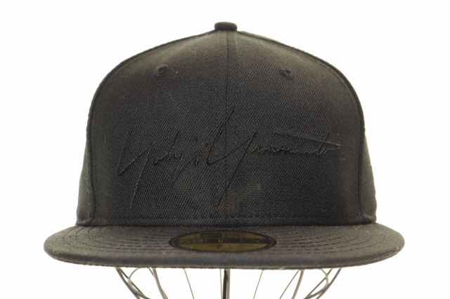 【中古】ニューエラ NEW ERA × YOHJI YAMAMOTO 59FIFTY BASEBALL CAP BLACK 71/8 FG-H15-139 ヨウジ ヤマモト ベースボール ロゴ 刺繍 キャップ 帽子 ブラック 黒 【ブランド古着ベクトル】▲■260314 メンズ 【ベクトル 古着】 260315
