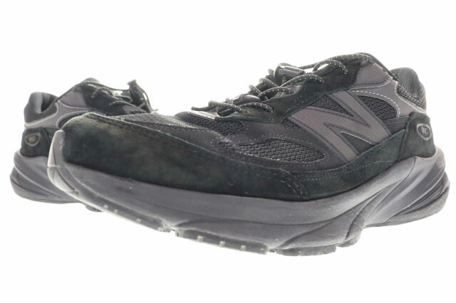 【中古】ニュー平衡にする NEW BALANCE 990v6 27.5糎 TRIPLE BLACK u990bb6 DWIDTH トリプル黒いこと USA製 スエードクロス 【ブランド名古着ベクター】 ▲■260224 メンズ 【ベクター 古着】 260228