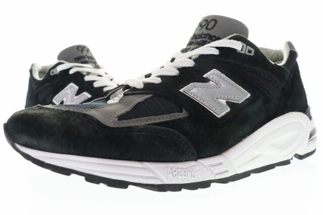 【中古】ニューバランス NEW BALANCE 990V2 M990 27.5cm DWIDTH M990BL2 2021年 USA製 スエード ブラック 【ブランド古着ベクトル】 ▲■260224 メンズ 【ベクトル 古着】 260228