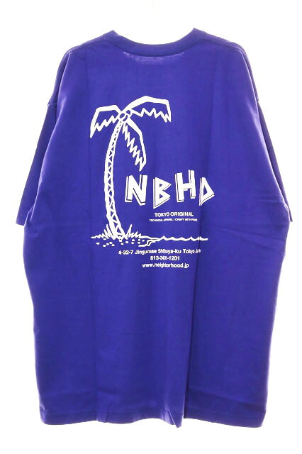 【中古】ネイバーフッド NEIGHBORHOOD 24SS NH.TEE SS-6 BLUE XXL 241PCNH-ST06 パームツリー グラフィック クルーネック 半袖 Tシャツ ブルー 青 【ブランド古着ベクトル】☆AA★■260330 メンズ 【ベクトル 古着】 260330