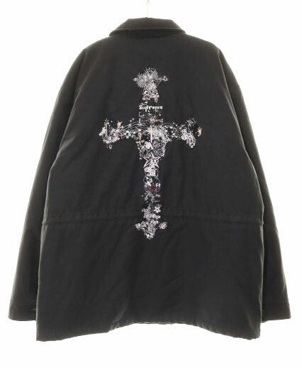 【中古】シュプリーム SUPREME 25AW AOI CROSS M52 JACKET BLACK XXL アオイ 産業 クロス 刺繍 ジャケット ブラック 黒 【ブランド古着ベクトル】☆AA★ 260315 メンズ 【ベクトル 古着】 260315