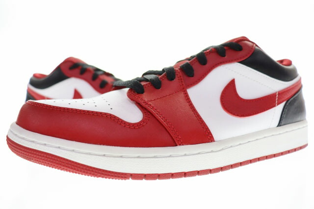 【中古】ナイキ NIKE AIR JORDAN 1 LOW WHITE RED 28.5糎 553558-163 AJ1 大気圏 ジョーダン 置き目 白いこと 赤いこと 【ブランド名古着ベクター】 ▲260428 メンズ 【ベクター 古着】 260428