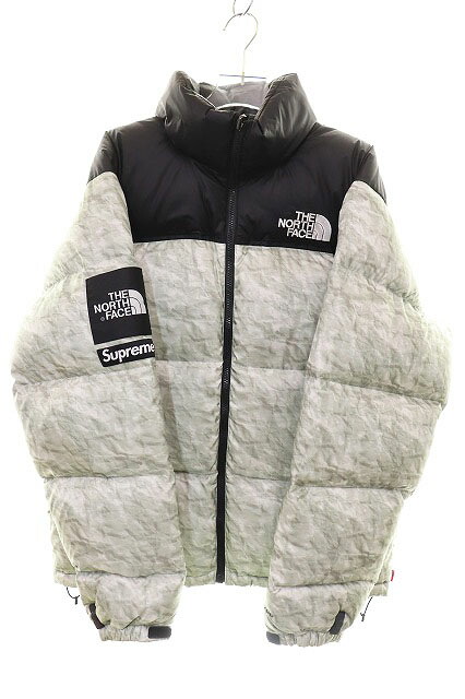 【中古】シュプリーム SUPREME × THE NORTH FACE 19AW PAPERPRINT NUPTSE JACKET M ND91806I ノースフェイス ペーパープリント ヌプシ ダウン ジャケット 【ブランド古着ベクトル】☆AA★260315 メンズ 【ベクトル 古着】 260315