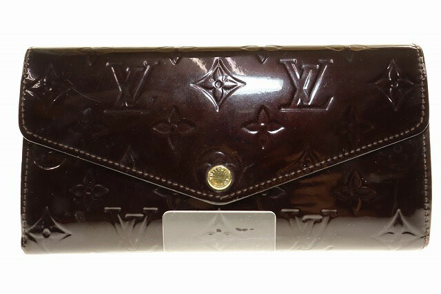 【中古】ルイヴィトン LOUIS VUITTON モノグラム ヴェルニ ポルトフォイユ サラ M90152 二つ折り 長紙入れ アマラント 【ブランド名古着ベクター】☆AA★▲■260509 レディース 【ベクター 古着】 260509