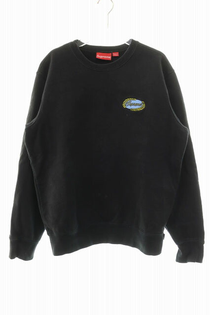 【中古】シュプリーム SUPREME 19SS CHAIN LOGO CREWNECK BLACK SIZE L チェーン店 ロゴタイプ 労働者の一団のど首 調教師 黒いこと 【ブランド名古着ベクター】 260408 メンズ 【ベクター 古着】 260413