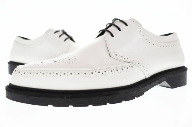 【中古】セリーヌ CELINE 19AW CREEPERS WHITE SIZE 43 190009-854 クリーパー ウィング チップ レースアップ レザー シューズ ホワイト 【ブランド古着ベクトル】 ▲■260408 メンズ 【ベクトル 古着】 260409