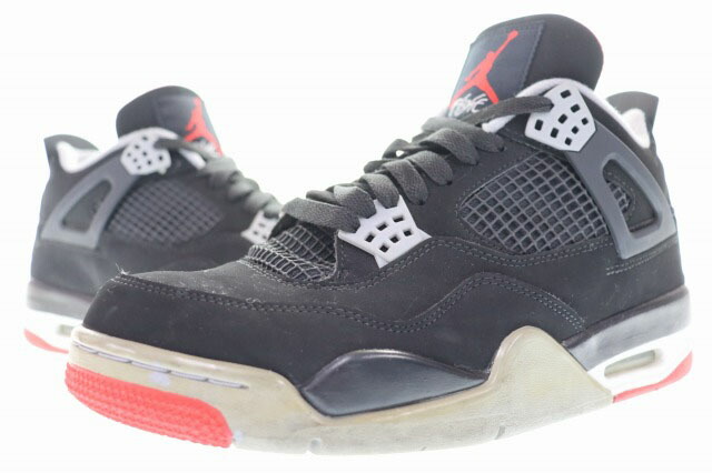 【中古】ナイキ NIKE AIR JORDAN 4 RETRO 2019 BRED 27cm 308497-060 エア ジョーダン レトロ ブレッド 【ブランド古着ベクトル】 ▲■260324 メンズ 【ベクトル 古着】 260327