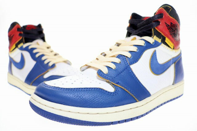 【中古】ナイキ NIKE AIR JORDAN 1 RETRO HI NRG UN UNION 2018 26.5珊 STORM BLUE BV1300-146 AJ1 エア湖 ジョーダン I レトロ ご機嫌 単位労働組合 共同研究 狂飆青碧 【ブランド名古着ベクター】▲■260330 メンズ 【ベクター 古着】 260330