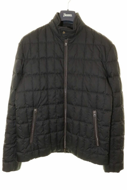 【中古】ヘルノ HERNO 25AW ARENDELLE POLAR-TECH BLACK 46 PI001257U-12414Z シングルライダース ダウンブルゾン ブラック 【ブランド古着ベクトル】■260330 メンズ 【ベクトル 古着】 260330