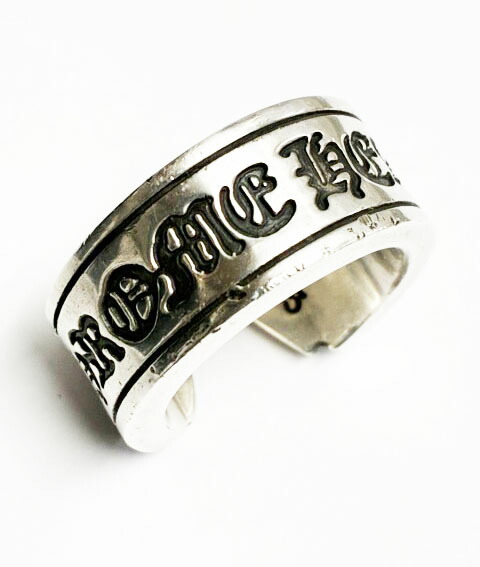 【中古】クロムハーツ CHROME HEARTS LG SCROLL LABEL 18号 ラージ スクロール 下げ札 輪っか しろがね色 指環 【ブランド名古着ベクター】☆AA★ ▲ 260508 メンズ 【ベクター 古着】 260508