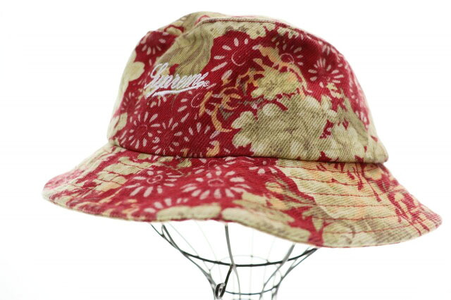 【中古】シュプリーム SUPREME 18SS ZIP TWILL CRUSHER FLORAL RED ジップ チノ ツイル 破砕機 フローラル 赤いこと 赤 バケハ 井戸釣瓶かぶり笠 【ブランド名古着ベクター】☆AA★260422 メンズ 【ベクター 古着】 260422