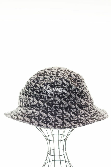 【中古】シュプリーム SUPREME 21AW MONOGRAM DENIM CRUSHER HAT BLACK M/L モノグラム ジーンズ 破砕機 かぶり笠 鳥打ち帽 黒いこと 黒 【ブランド名古着ベクター】☆AA★▲260419 メンズ 【ベクター 古着】 260423
