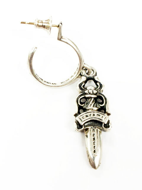 【中古】クロムハーツ CHROME HEARTS #5 DAGGER HOOP ダガー フープ イヤリング ピアス シルバー 【ブランド古着ベクトル】☆AA★ ▲ 260514 メンズ レディース 【ベクトル 古着】 260514|ベクトル プリマベーラ店