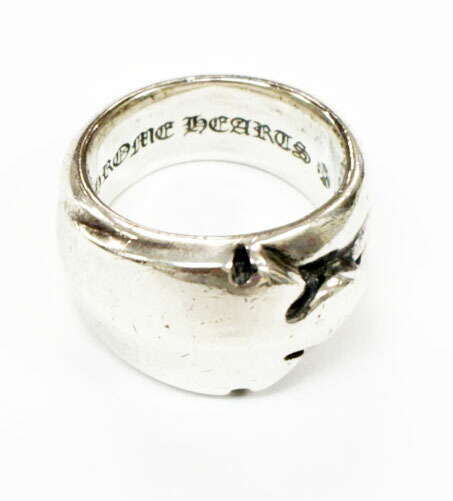 【中古】クロムハーツ CHROME HEARTS SINGLE FLERKNEE 15号 シングル フレアニー 輪っか しろがね色 指環 【ブランド名古着ベクター】☆AA★ ▲ 260513 メンズ 【ベクター 古着】 260513
