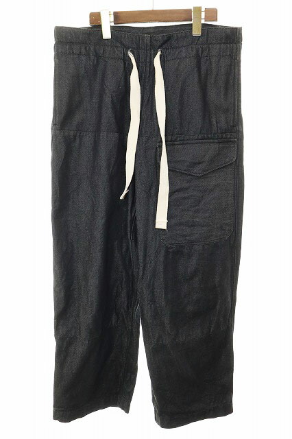 【中古】シュス SUS-SOUS 21SS TROUSERS MK-1 C100 INDIGO SIZE 5 04-SS01011 ウエストコード デニム トラウザーパンツ インディゴ 【ブランド古着ベクトル】●260410 メンズ 【ベクトル 古着】 260410｜ベクトル プリマベーラ店