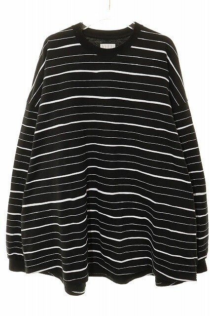 【中古】エスエフシー S.F.C STRIPES FOR CREATIVE SUPER BIG MIX SIDE STRIPES LS TEE BLACK L ストライプ ビッグシルエット ロンT ブラック 【ブランド古着ベクトル】●260410 メンズ 【ベクトル 古着】 260410