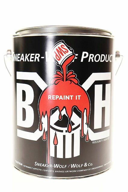 【中古】バウンティーハンター BOUNTY HUNTER × SNEAKERWOLF スニーカー狼 共同研究 プルオーバー 黒いこと XL大きさ 絵の具缶入り口・入口 黒 【ブランド名古着ベクター】■260419 メンズ 【ベクター 古着】 260419