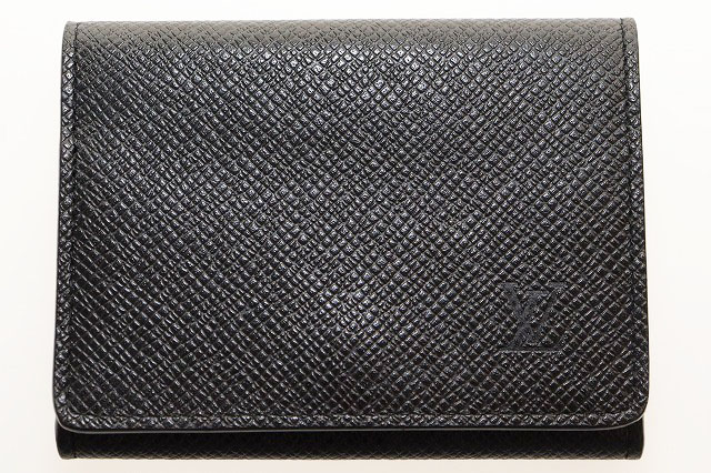【中古】ルイヴィトン LOUIS VUITTON 歌留多容れもの アンヴェロップ･ブーム ドゥ ヴィジット NM タイガレザー 名刺入れ 黒いこと 【ブランド名古着ベクター】☆AA★▲260530 メンズ 【ベクター 古着】 260530