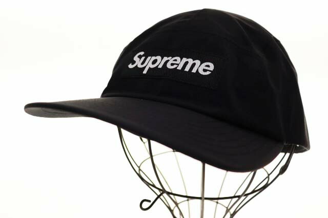 【中古】シュプリーム SUPREME GORE-TEX CAMP CAP BLACK ゴアテックス 難民キャンプ 旗がしら 黒いこと 黒 ボックス席 ロゴタイプ 鳥打ち帽 【ブランド名古着ベクター】☆AA★▲260522 メンズ 【ベクター 古着】 260522