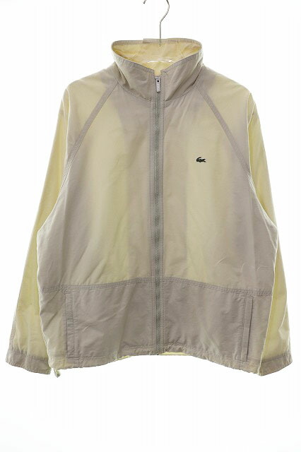 【中古】ラコステ LACOSTE ジップアップ 上衣 大きさ 40 上衣 ベージュ 【ブランド名古着ベクター】●260611 メンズ 【ベクター 古着】 260611
