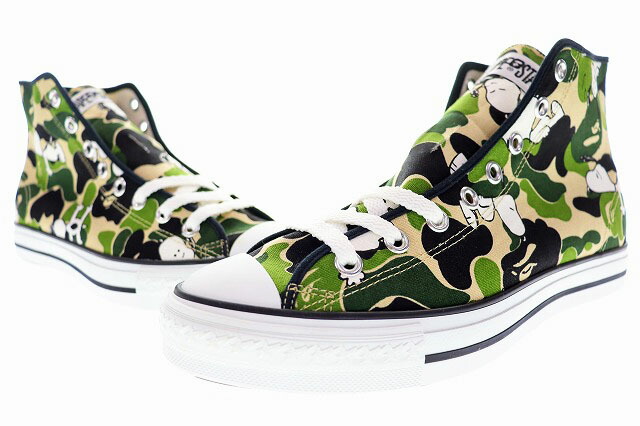 【中古】アベイシングエイプ A BATHING APE 滅多に無い 1st Camo APESTA HI 2014 27.5珊 PEANUTS SNOOPY 一塁手合鴨 エイプスタ ご機嫌 ご機嫌撥ねのける スニーカー 南京豆 おせっかい 共同研究 品目 偽装 緑であること合鴨 日本製 【ブランド名古着ベクター】▲■260507