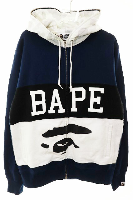 【中古】アベイシングエイプ A BATHING APE CITY CAMO FULL ZIP HOODIE L ロゴタイプ ジップアップ フーディ蓄光 パーカー 米国海軍 【ブランド名古着ベクター】■260610 メンズ 【ベクター 古着】 260610