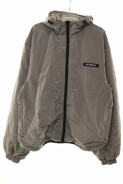 【中古】昇降機 LYFT STRETCH NYLON WAPPEN HOODIE JACKET GREY S アスレチック 上衣 ナイロン 薄墨色 【ブランド名古着ベクター】●260513 メンズ 【ベクター 古着】 260513