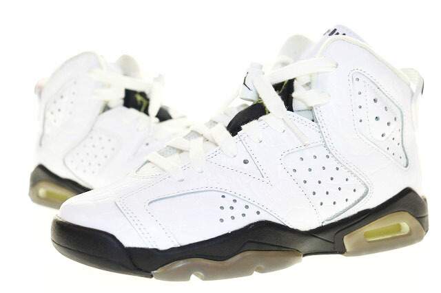 【中古】ナイキ NIKE GS AIR JORDAN 6 RETRO ALLIGATOR WHITE 23糎 4Y 384665-110 AJ6 エア湖 ジョーダン レトロ アリゲーター ご機嫌とり捨てる 白いこと 白 【ブランド名古着ベクター】▲■260514 レディース 【ベクター 古着】 260514