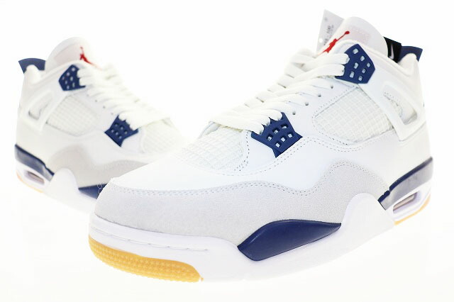 【中古】ナイキ NIKE SB AIR JORDAN 4 RETRO SP WHITE NAVY 2025 28cm DR5415-100 AJ4 エスビー エア ジョーダン IV レトロ スペシャル ホワイト ネイビー 【ブランド古着ベクトル】▲■260608 メンズ 【ベクトル 古着】 260608｜ベクトル プリマベーラ店