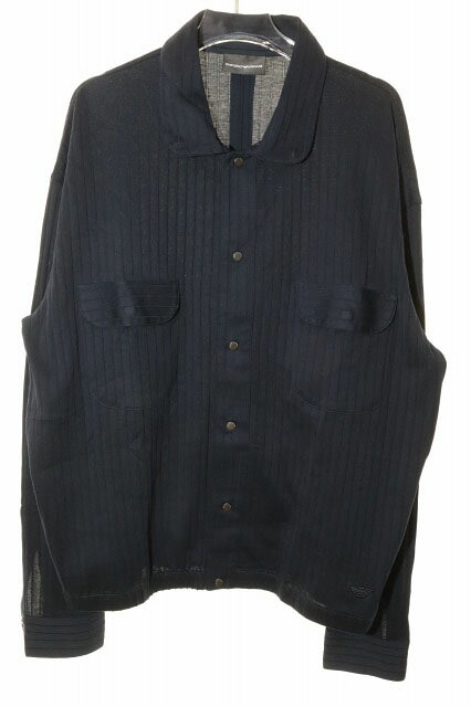 【中古】エンポリオアルマーニ EMPORIO ARMANI シャツ ブルゾン XL 6R1MCP1JGYZ ネイビー 【ブランド古着ベクトル】●260520 メンズ 【ベクトル 古着】 260520|ベクトル プリマベーラ店