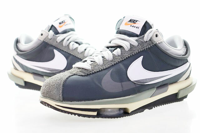 【中古】ナイキ NIKE sacai × ZOOM CORTEZ SP IRON GREY 28糎 DQ0581-001 サカイ 望遠レンズ コルテッツ 鉄薄墨色 【ブランド名古着ベクター】 ▲■260530 メンズ 【ベクター 古着】 260530