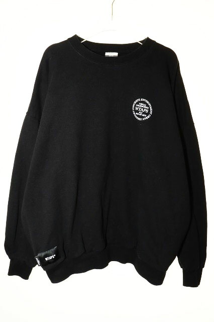 【中古】ダブルタップス WTAPS INGREDIENTS SWEATER COTTON BLACK 大きさ 04 イングリディエンツ 汗水 調教師 黒いこと 黒 【ブランド名古着ベクター】260601 メンズ 【ベクター 古着】 260601