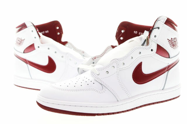 【中古】ナイキ NIKE AIR JORDAN 1 HIGH \u002785 METALLIC BURGUNDY 28糎 BQ4422-161 AJ1 エア湖 ジョーダン ご機嫌 メタリック バーガンディ スニーカー 白いこと 赤いこと 赤 白 【ブランド名古着ベクター】▲■2600606 メンズ 【ベクター 古着】 260606