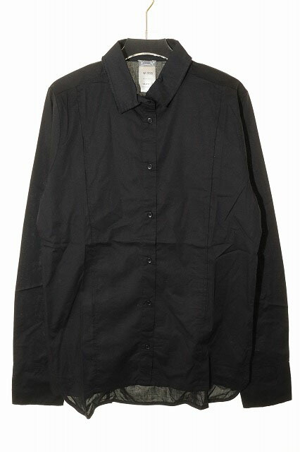 【中古】クリステンセンドゥノルド KristenseN DU NORD コットン タック カラーシャツ サイズ 2 長袖シャツ 無地 ブラック 【ブランド古着ベクトル】●■260622 レディース 【ベクトル 古着】 260622|ベクトル プリマベーラ店