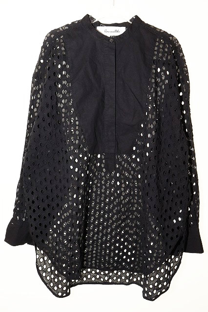 【中古】サラマリカ SARA MALLIKA COTTON CIRCLE HEMLA TOP BLACK ブラウス シャツ ブラック 【ブランド古着ベクトル】●260614 レディース 【ベクトル 古着】 260614|ベクトル プリマベーラ店