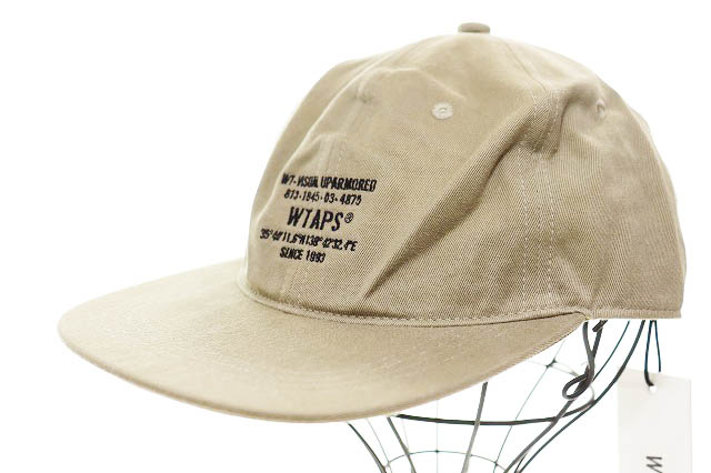 【中古】ダブルタップス WTAPS 21SS COTTON TWILL CAP FREE BEIGE 211HCDT-HT05 コットン ツイル キャップ 帽子 ベージュ 【ブランド古着ベクトル】▲■260705 メンズ 【ベクトル 古着】 260705|ベクトル プリマベーラ店