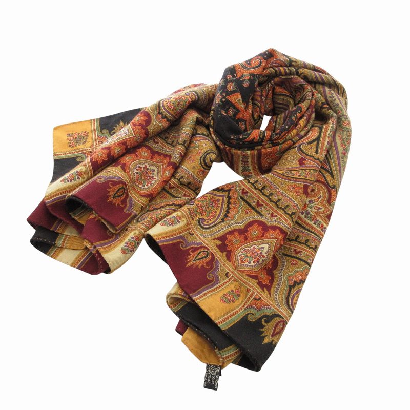 楽天市場】イタリア製 ETRO エトロ ストール マフラー ペイズリー柄