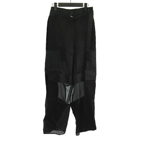 【中古】サカイ sacai 20-04902 Combo Cargo Trousers シアー 切替 カーゴパンツ 黒 ブラック 3 メンズ 【ベクトル 古着】 250805