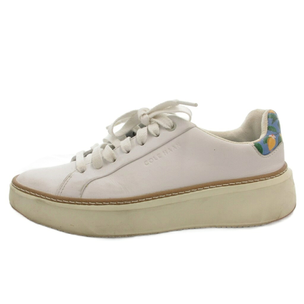 【中古】コールハーン COLE HAAN グランドプロ トップスピン スニーカー シューズ ローカット 5.5B 白 ホワイト W26668 /FF レディース 【ベクトル 古着】 251027