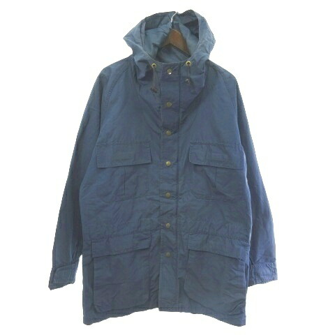 【中古】エディーバウアー EDDIE BAUER 80's 黒タグ マウンテンジャケット パーカー ネイビー 紺 S ■GY28 メンズ 【ベクトル 古着】 260213