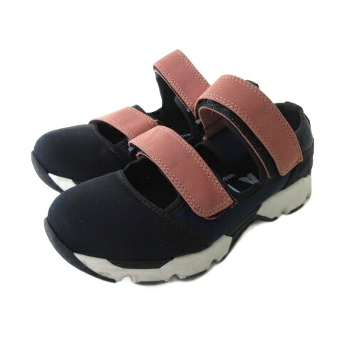 【中古】マルニ MARNI スニーカー サンダル ベルクロ ネイビー ピンク 23cm レディース 【ベクトル 古着】 260303