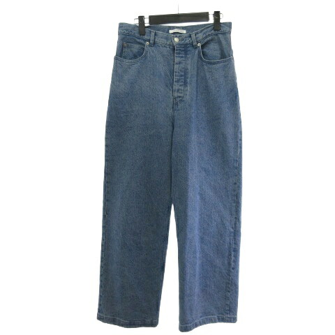 【中古】ギャルリーヴィー GALERIE VIE トゥモローランド 25SS ハイツイストデニム ストレートパンツ デニム ジーンズ 23-04-51-04701 S ブルー レディース 【ベクトル 古着】 260224