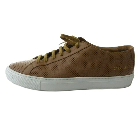 【中古】コモンプロジェクト COMMON PROJECTS  ORIGINAL ACHILLES LOW パンチング なめし革 スニーカー シューズ 赤銅色 茶 40 25.5糎