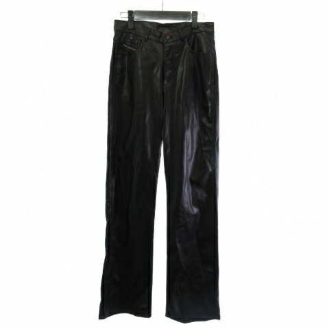 【中古】ディーゼル DIESEL P-Lain TROUSERS A20937 エコレザーパンツ 黒 ブラック 40 レディース 【ベクトル 古着】 260228｜ブランド古着ベクトルプレミアム店