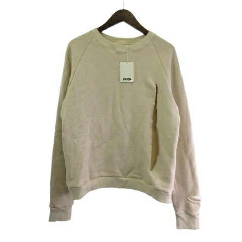 【中古】未使用品 ランディ RANDY タグ付き SS25-RCS01 25SS WATCH PULLOVER スウェット カット ダメージ プルオーバー ベージュ 2 メンズ 【ベクトル 古着】 260320